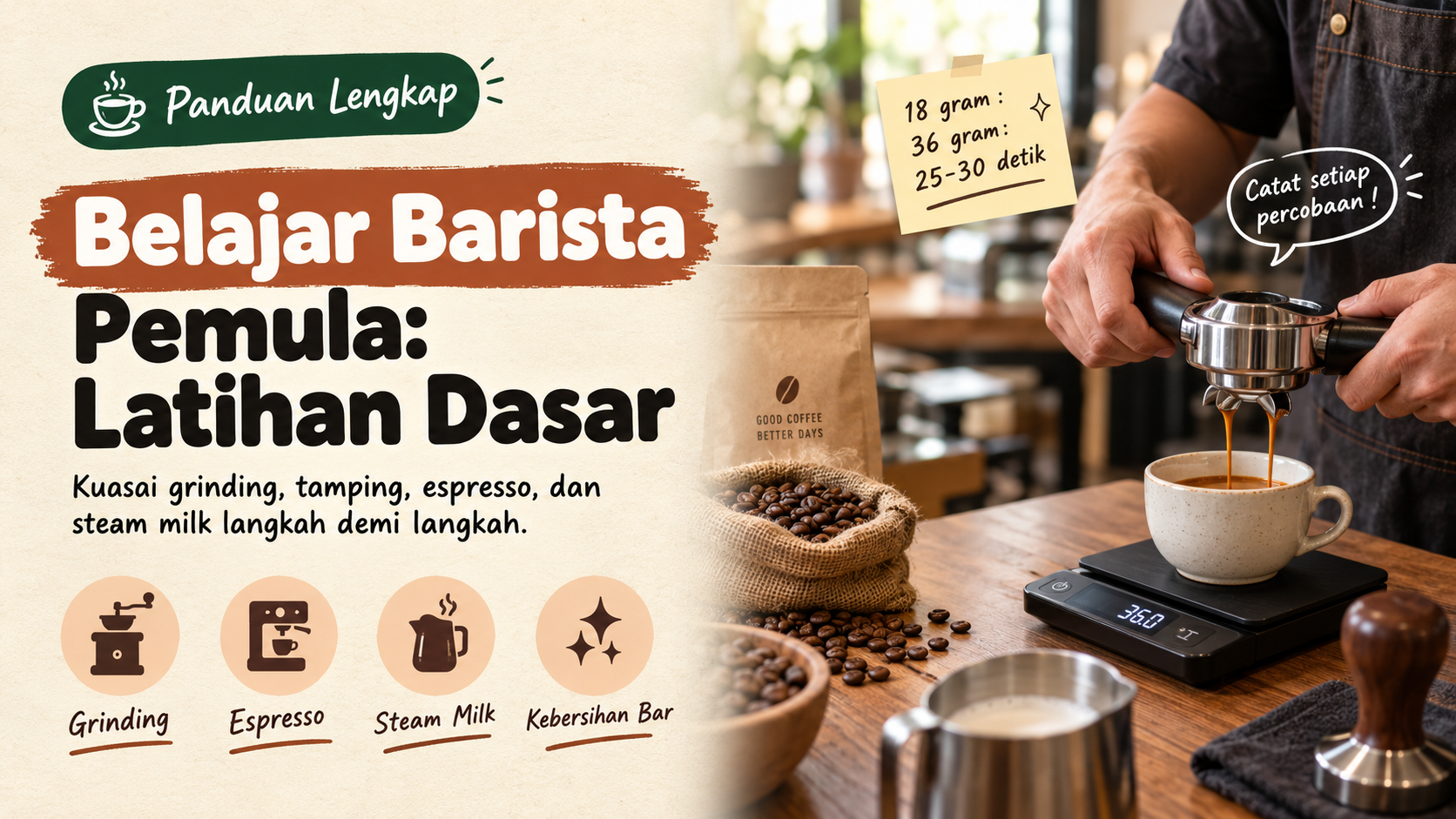 Belajar Barista Pemula: Latihan Dasar yang Wajib Dikuasai