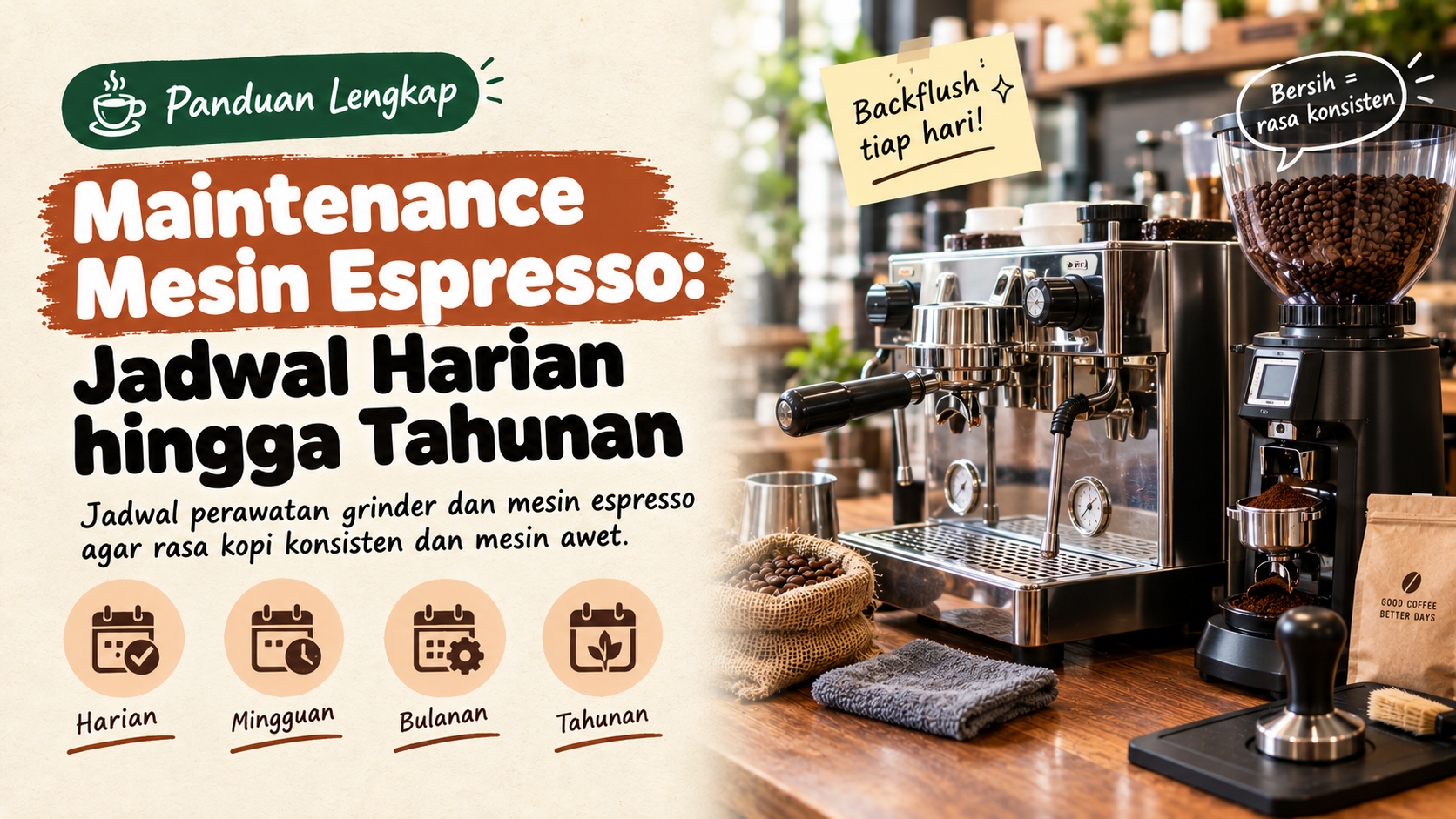 Maintenance Mesin Espresso: Jadwal Harian hingga Tahunan