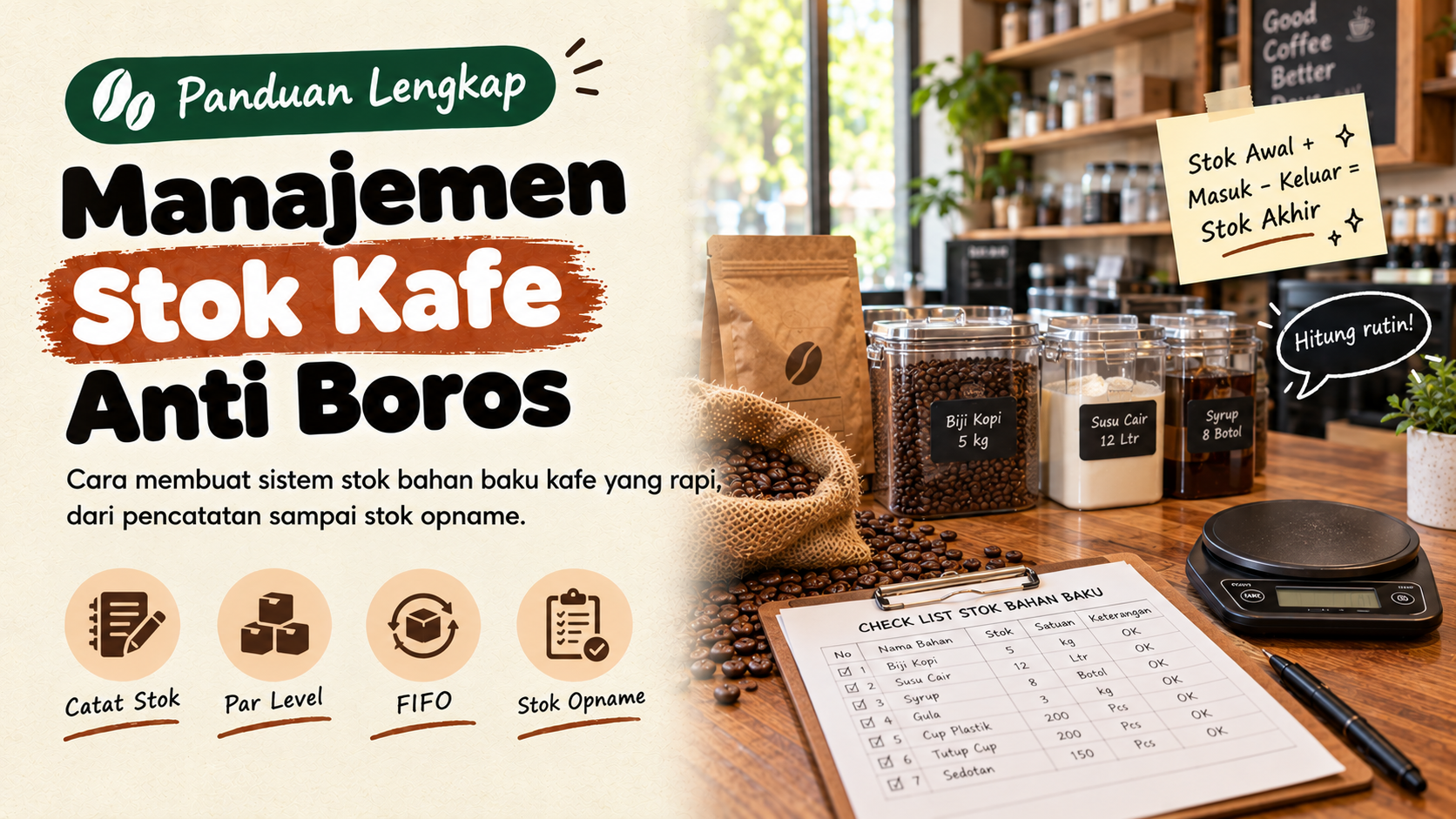 Manajemen Stok Kafe: Cara Membuat Sistem Bahan Baku
