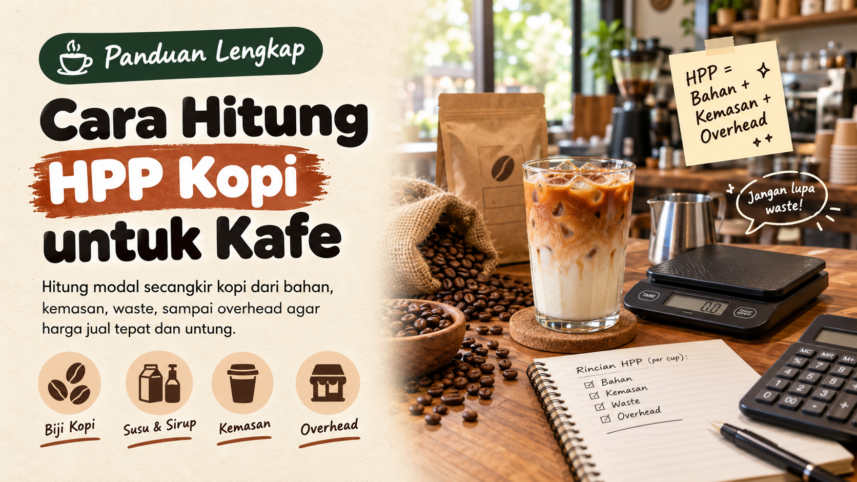 Hitung HPP Kopi: Cara Menghitung Modal Secangkir Kopi