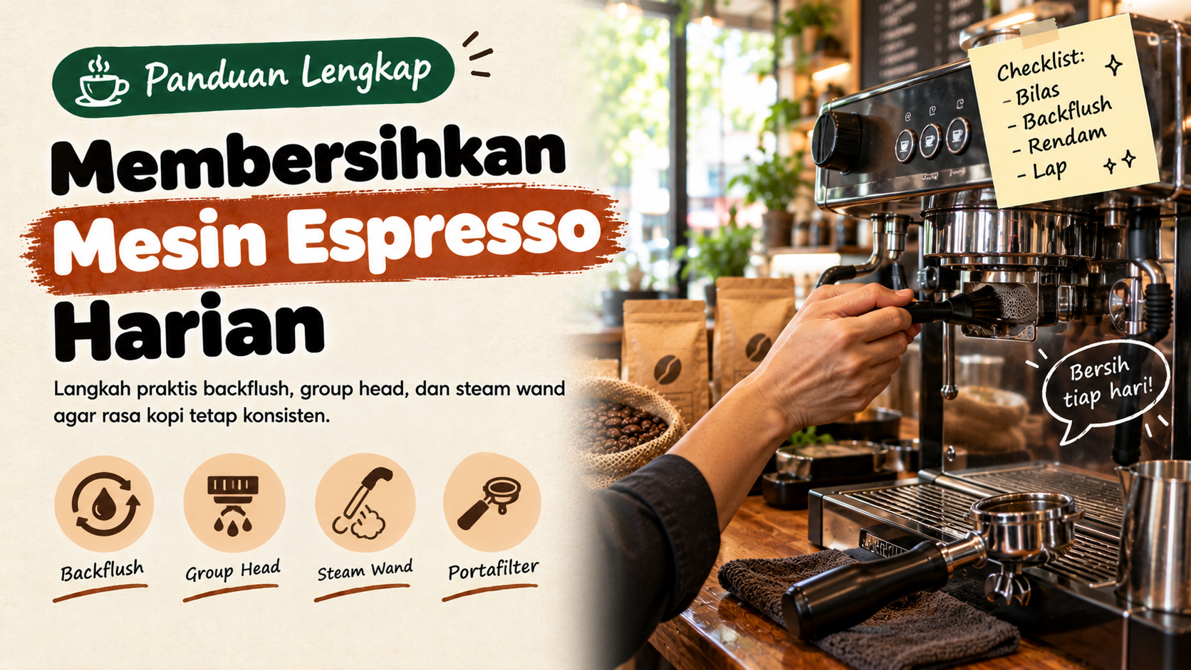Membersihkan Mesin Espresso: Panduan Harian Praktis