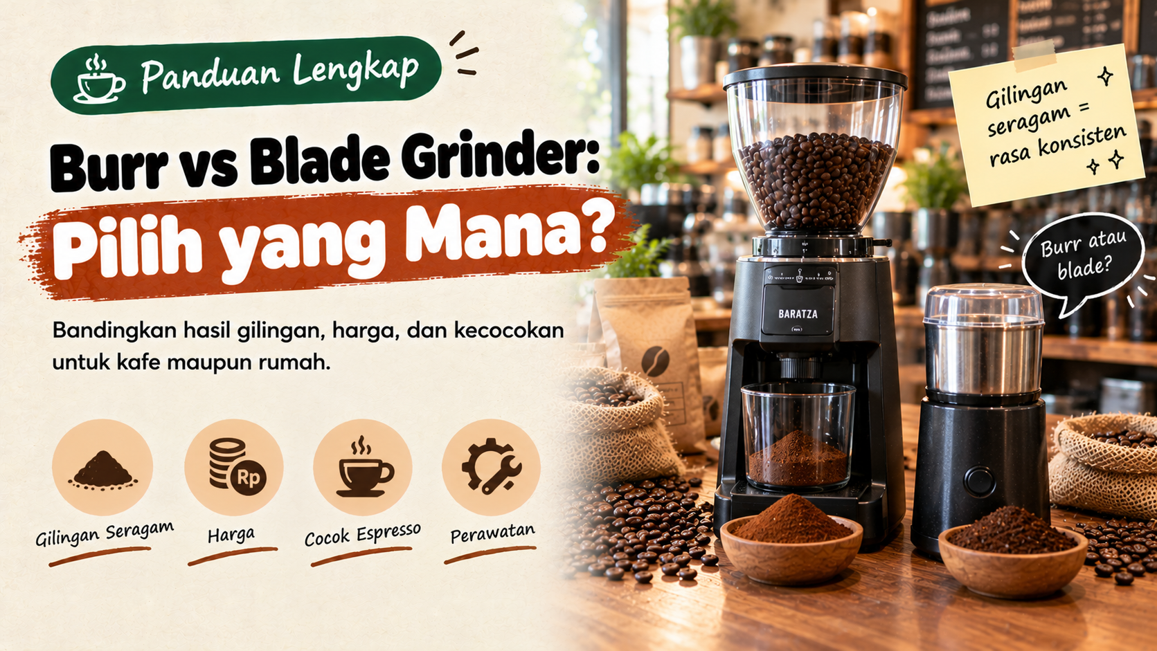Burr vs Blade Grinder: Mana yang Lebih Layak Dibeli?